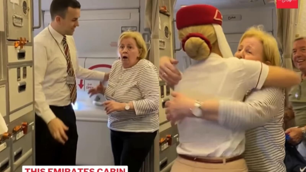 ‘Absolutely adorable’: Emirates cabin crew surprises her grandparents on flight | Trending