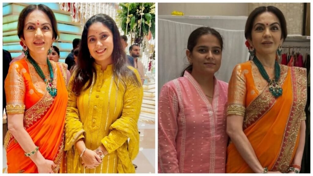 Nita Ambani proves emeralds are a woman’s best friend as she decks up in statement jewels and saree for Ganesh Chaturthi | Fashion Trends