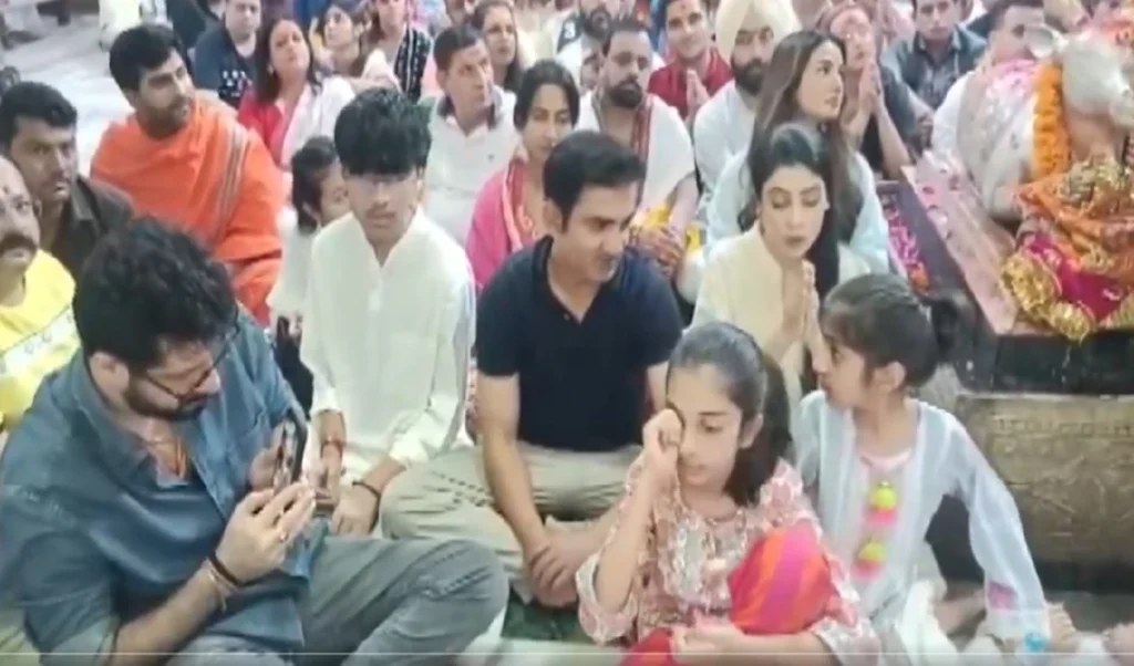 gautam gambhir with family attends bhasma aarti at shri mahakaleshwar jyotirlinga temple in ujjain