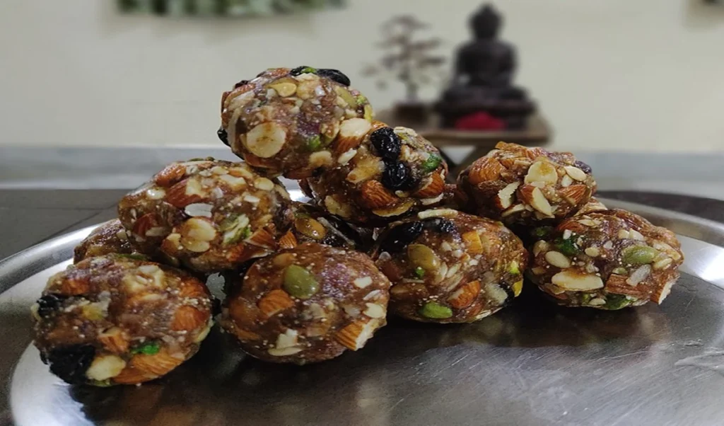 make healthy and tasty dry fruit laddu at home note down the recipe