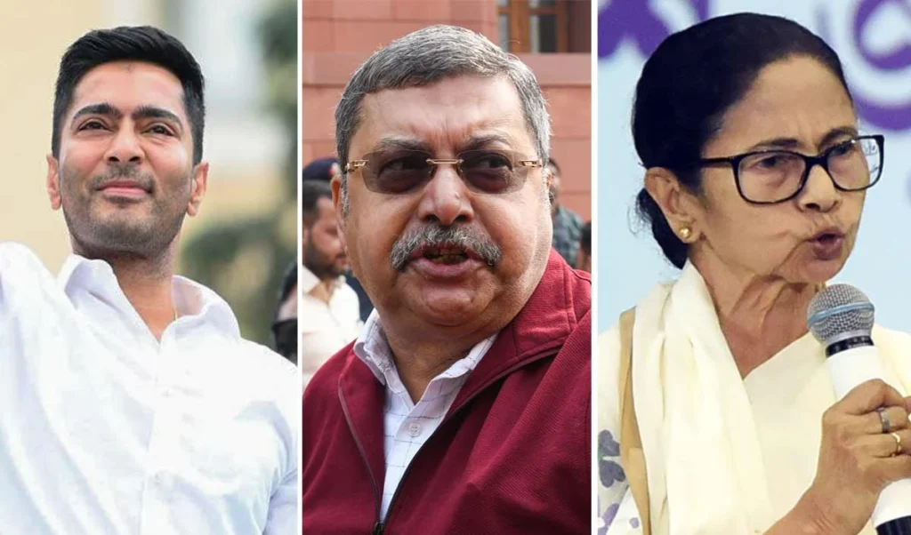 what signal did mamata banerjee give by crowning abhishek and bidding farewell to kalyan