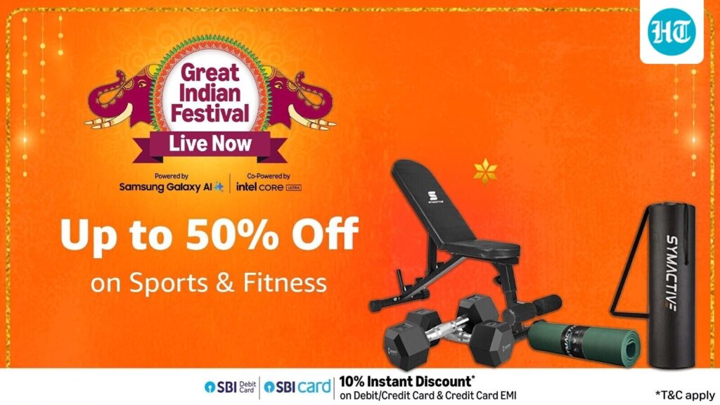 Amazon Great Indian Festival is LIVE: Get up to 80% off on home gym equipment for fitness at home
