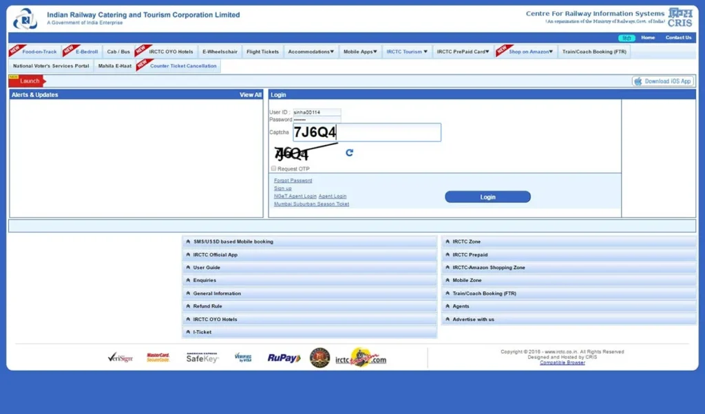 forgot irctc password reset it in two minutes