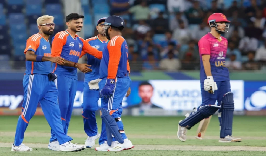 ind vs uae india beat uae by 9 wickets in asia cup 2025 kuldeep yadav abhishek sharma shubman gill