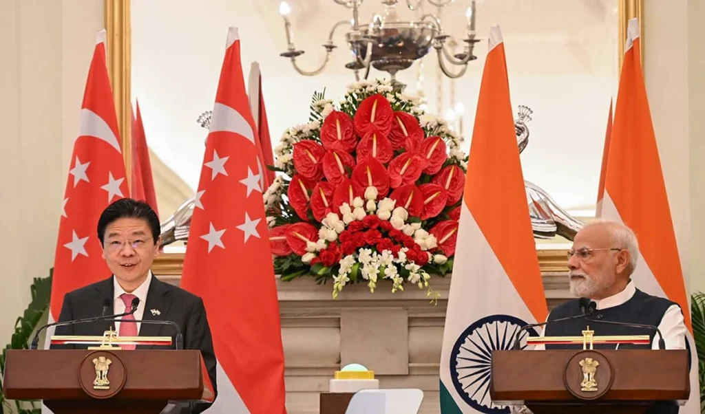 several defence security agreements were signed after talks between modi and lawrence wong