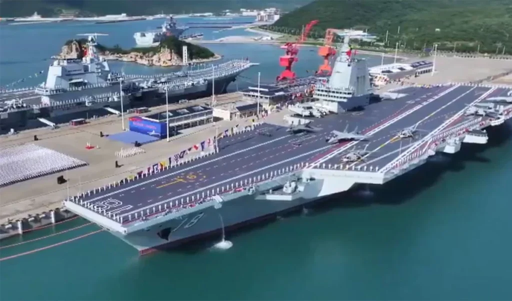 china commissions aircraft carrier with its electromagnetic catapults front and center