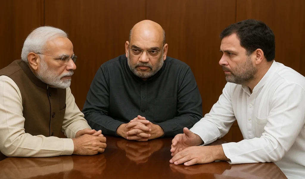 88 मिनट! एक जगह जब जमा हुए तीनों, मोदी-राहुल और शाह, क्लोज डोर मीटिंग की Inside Story