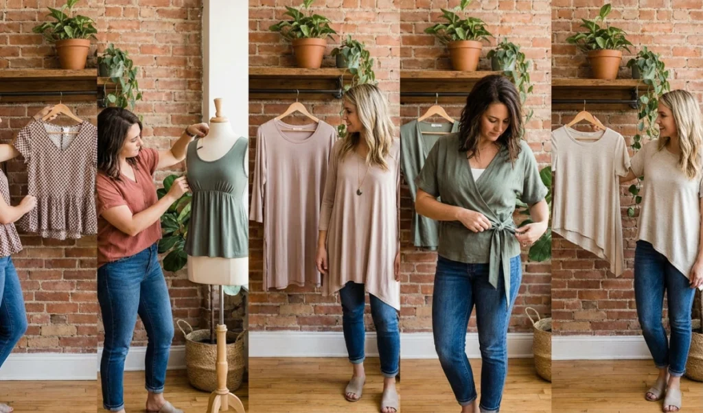 hide belly fat 5 stylish tops to wear with jeans