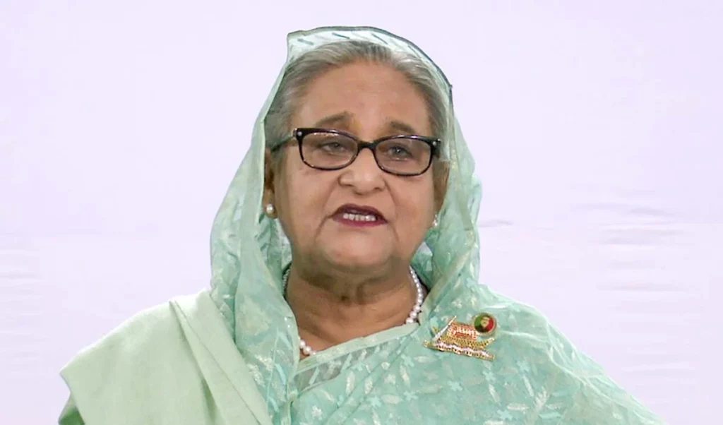 weeks before elections sheikh hasina tells bangladeshi people to overthrow illegal yunus regime