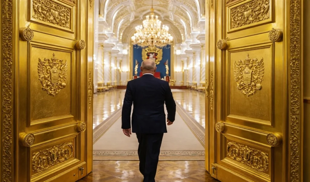 सुनहरे दरवाजे से निकले पुतिन, पूरी कैबिनेट लेकर मोदी से मिलने आए शख्स से मिलाया हाथ