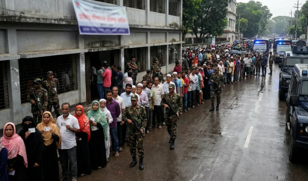 Bangladesh Election: इतिहास की सबसे बड़ी सुरक्षा तैनाती, 50% Polling Booths पर CCTV का पहरा।