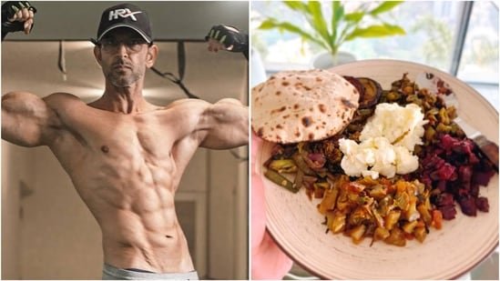 Hrithik Roshan shares his colourful ‘Indian mishmash’ post-workout meal with jowar rotis, veggies, egg whites, and daal Hrithik Roshan shares his colourful ‘Indian mishmash’ post-workout meal with jowar rotis, veggies, egg whites, and daal
