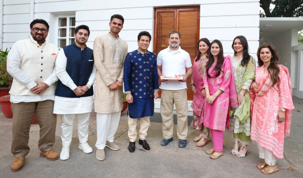 Sachin Tendulkar ने परिवार संग की Rahul Gandhi से मुलाकात, बेटे Arjun की शादी का दिया खास इनविटेशन