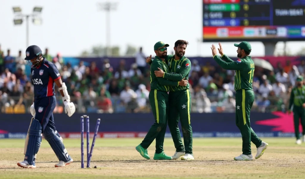 T20 World Cup: Farhan के तूफान के बाद स्पिनर्स ने ढाया कहर, Pakistan ने USA को दी मात