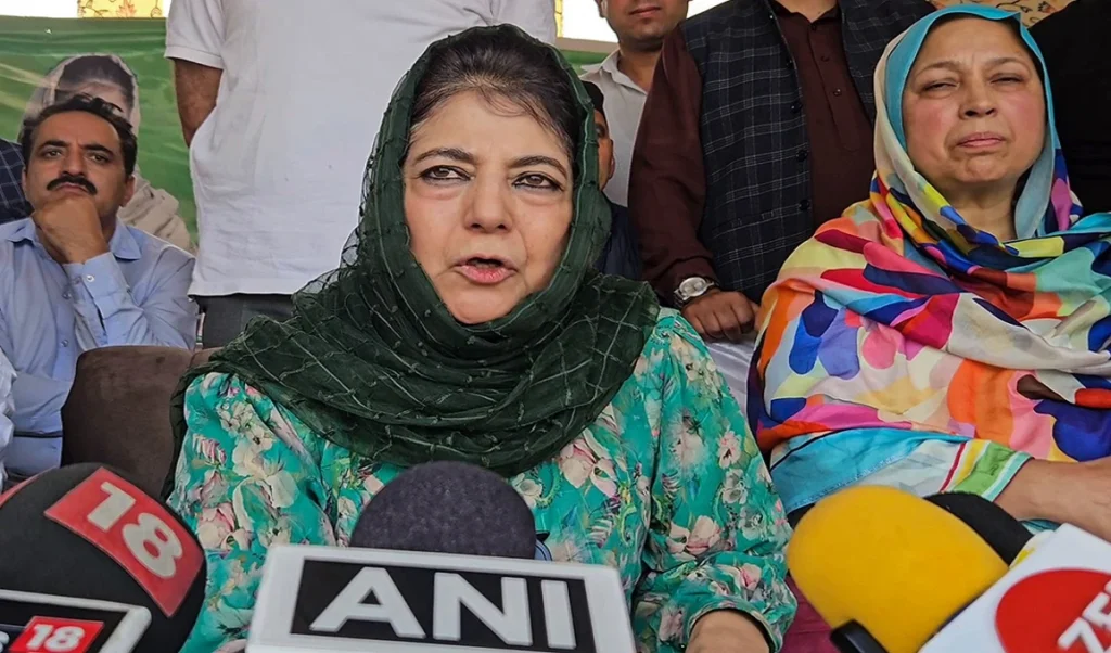 mehbooba mufti in support of iran amid israel us action said no missile can break morale