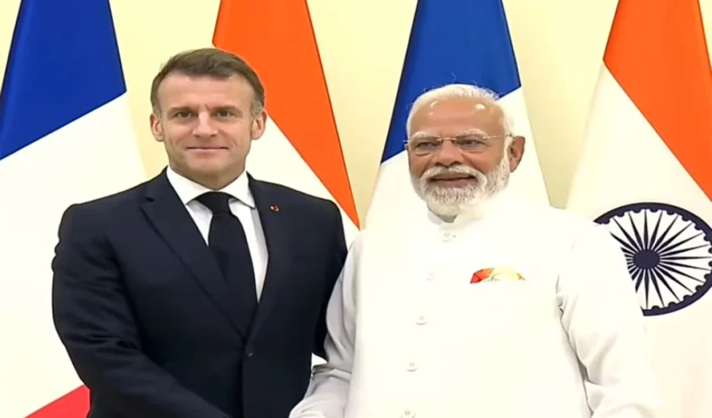 modi macron meet india france beautiful partnership new strategy from defense