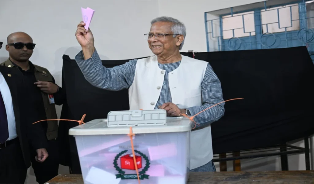 muhammad yunus said of bangladesh historic peaceful vote