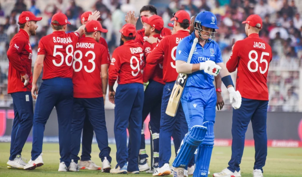 t20 world cup upset narrowly avoided in kolkata england won gasp against italy entering super 8