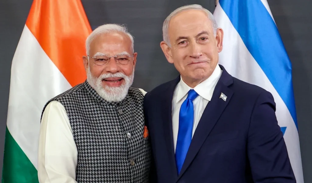 there no dry eyes in israel benjamin netanyahu gets emotional after pm modi knesset speech