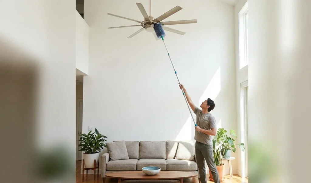 पंखे की सफाई का Viral जुगाड़! बिना स्टूल-सीढ़ी, इस Cleaning Hack से मिनटों में चमकेगा फैन