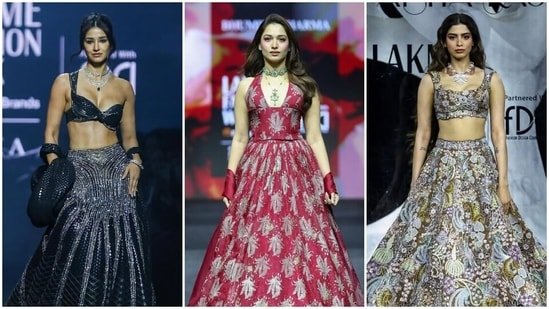 Disha Patani, Tamannaah Bhatia to Khushi Kapoor: Stars turn muse for designers in pretty lehengas at Lakme Fashion Week Disha Patani, Tamannaah Bhatia to Khushi Kapoor: Stars turn muse for designers in pretty lehengas at Lakme Fashion Week