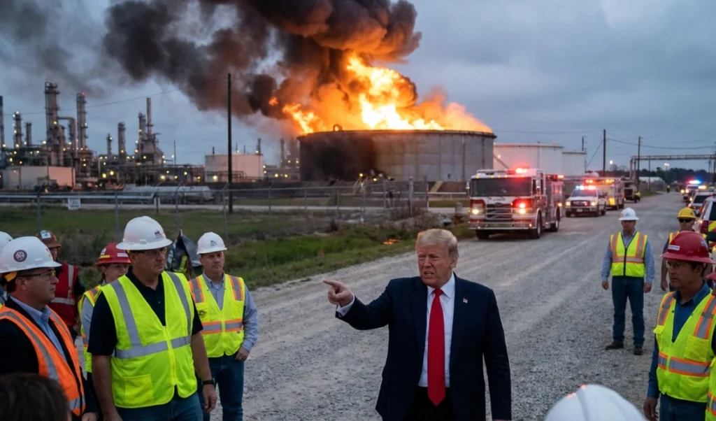 Donald Trump का 'महा-इंतकाम'! Oman के सलालाह पोर्ट पर ईरानी ड्रोन हमला, तेल के समंदर में लगी आग, अब अमेरिका करेगा हिसाब