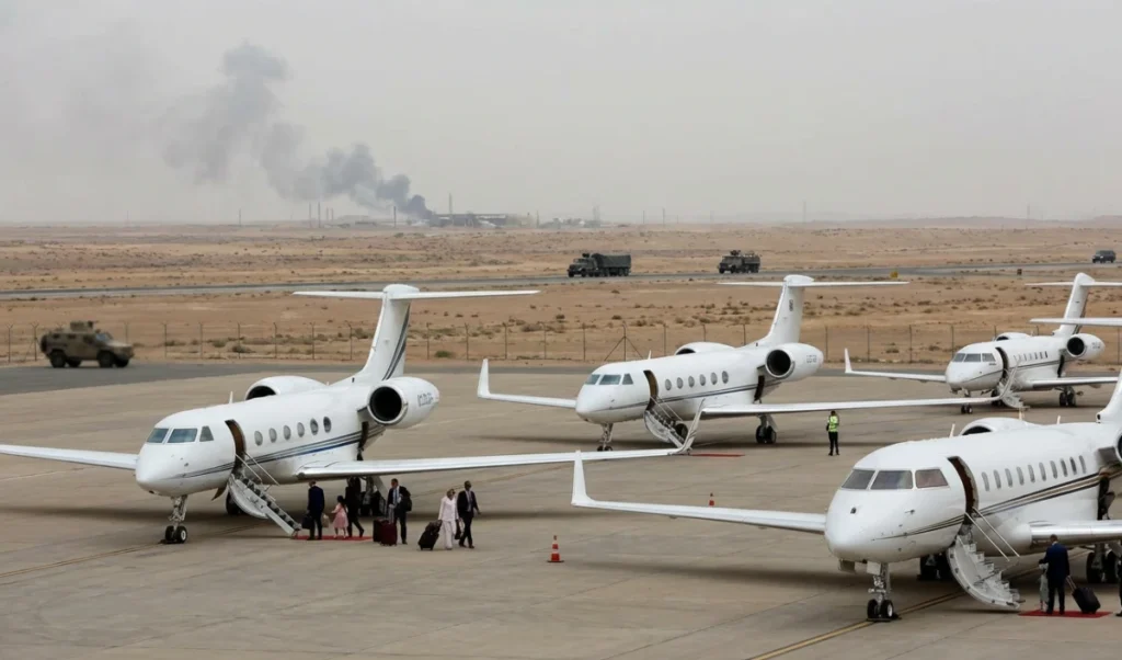 Iran War से खाड़ी में हड़कंप, Private Jet से भागने को अमीर दे रहे 2 लाख Euro Iran War से खाड़ी में हड़कंप, Private Jet से भागने को अमीर दे रहे 2 लाख Euro