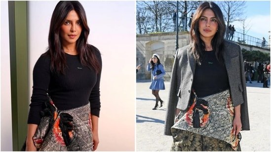 Priyanka Chopra blends romantic florals with sharp tailoring in statement Dior look at Paris Fashion Week. See pics Priyanka Chopra blends romantic florals with sharp tailoring in statement Dior look at Paris Fashion Week. See pics