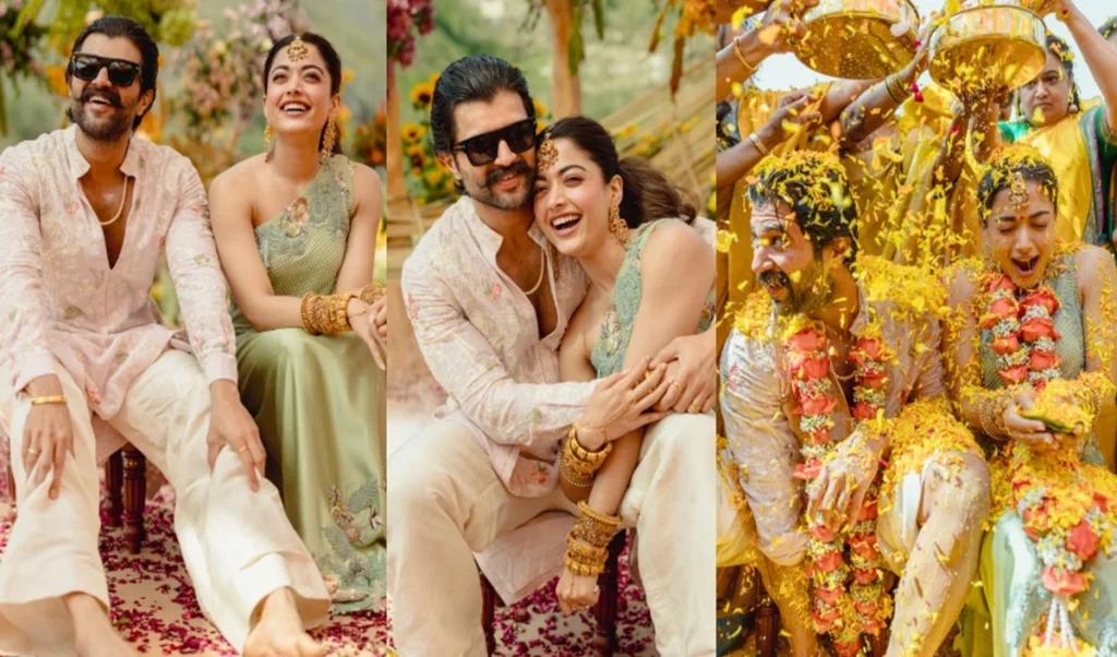 Rashmika Mandanna- Vijay Deverakonda Haldi Picture | हल्दी नहीं, ये तो 'हल्दी-होली' है! रश्मिका ने शेयर कीं अनदेखी तस्वीरें