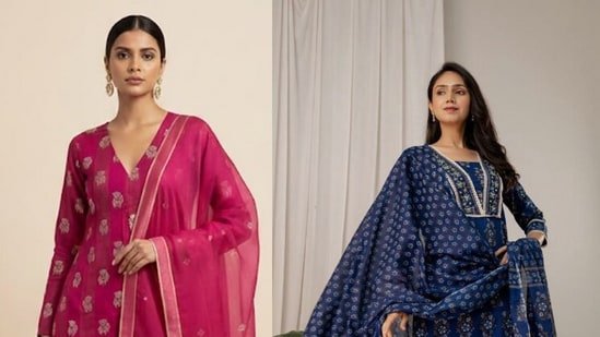 These pooja-ready kurta sets with dupatta are perfect for daytime celebrations and festive events: 8 elegant picks These pooja-ready kurta sets with dupatta are perfect for daytime celebrations and festive events: 8 elegant picks