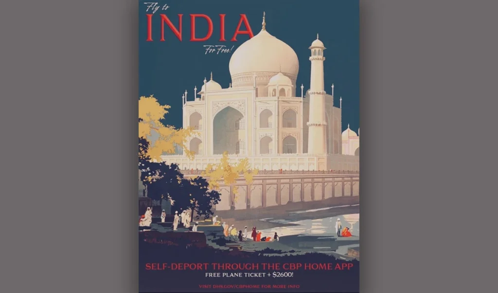 donald trump government made a big offer through the photo of taj mahal