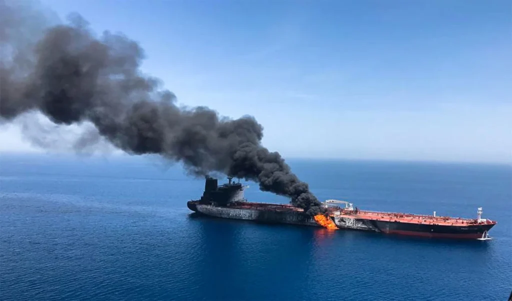 oil tanker attacked in oman amid iran israel tension