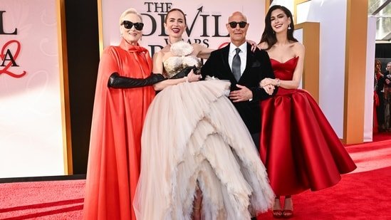 Anne Hathaway, Emily Blunt, Meryl Streep pose together at world premiere of The Devil Wears Prada 2 in NYC Anne Hathaway, Emily Blunt, Meryl Streep pose together at world premiere of The Devil Wears Prada 2 in NYC