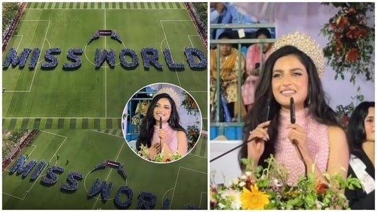 Miss India Nikita Porwal gets emotional as 40,000 students come together to wish her the best for Miss World 2026. Watch Miss India Nikita Porwal gets emotional as 40,000 students come together to wish her the best for Miss World 2026. Watch