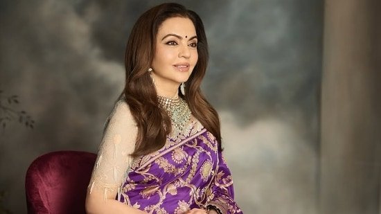 Nita Ambani’s elegant Banarasi silk saree and polki diamond choker prove her style is a class apart. See pics Nita Ambani’s elegant Banarasi silk saree and polki diamond choker prove her style is a class apart. See pics