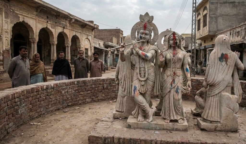 Pakistan के कराची स्थित ऐतिहासिक बिल्डिंग में तोड़ी गई भगवान कृष्ण और गोपियों की मूर्तियां, हिंदू समुदाय में भारी आक्रोश