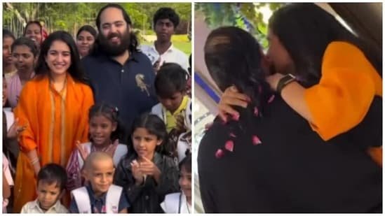 Radhika Merchant, Anant Ambani meet underprivileged kids on his birthday: See her simple orange outfit, no-makeup look Radhika Merchant, Anant Ambani meet underprivileged kids on his birthday: See her simple orange outfit, no-makeup look