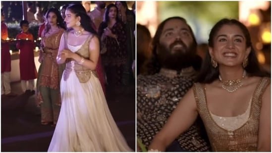 Radhika Merchant dazzles in a gold and ivory lehenga with Anant Ambani at bhajan night that every bride should check out Radhika Merchant dazzles in a gold and ivory lehenga with Anant Ambani at bhajan night that every bride should check out