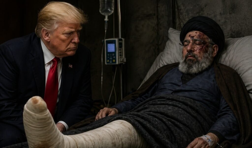 did trump sever one of mojtaba khamenei legs
