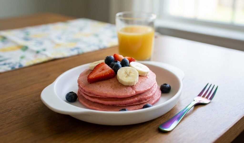 healthy pink pancake recipe for fussy kids