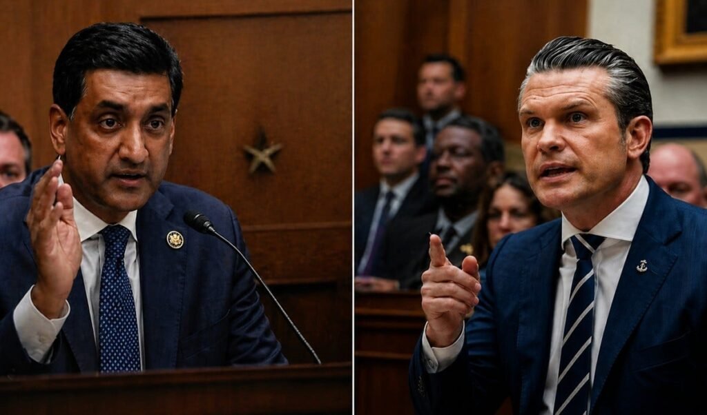 indian american lawmaker silences trump cabinet secretary in a packed congress