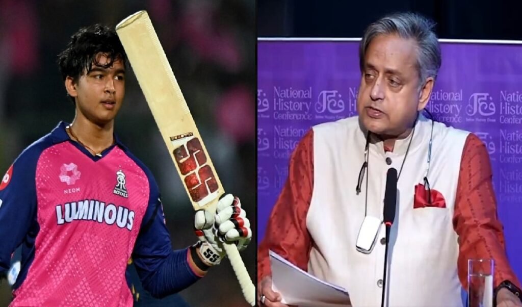 shashi tharoor share post on vaibhav sooryavanshi after his inning against rcb