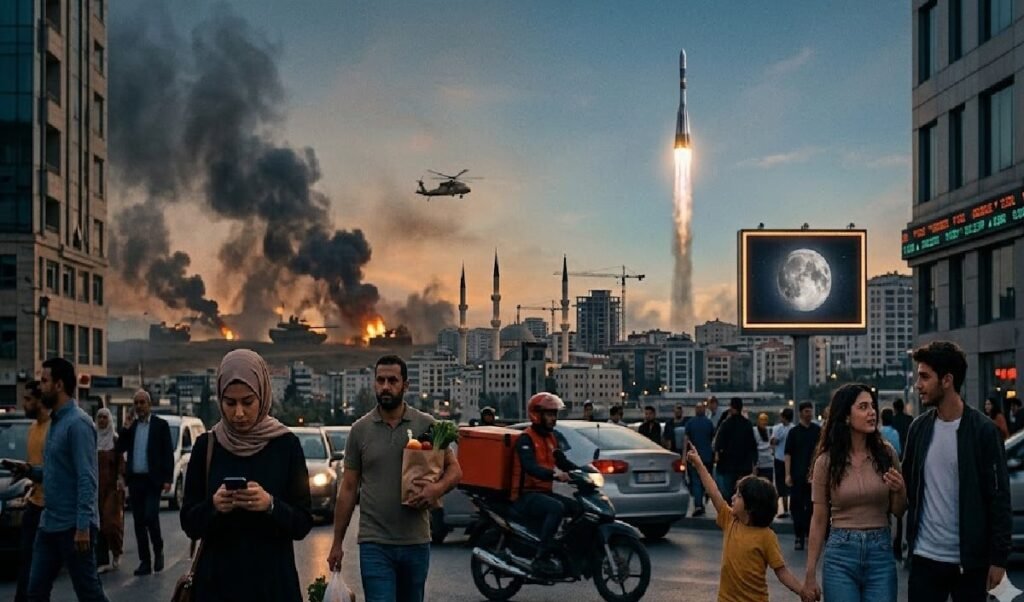 युद्ध का नया 'नॉर्मल': मिसाइलों के साये में मून मिशन की उड़ान, क्या बारूद की गंध के साथ जीना सीख गया इंसान?