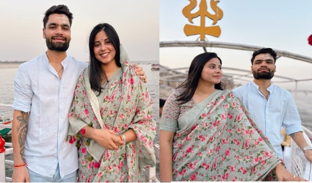 रिंकू सिंह होने वाली पत्नी प्रिया सरोज के साथ पहुंचे वाराणसी, बाबा विश्वनाथ के किए दर्शन