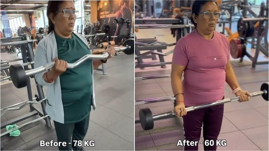 60-year-old woman shares going to the gym for 1 year helped her lose 18 kg and improve sugar, BP and thyroid health 60-year-old woman shares going to the gym for 1 year helped her lose 18 kg and improve sugar, BP and thyroid health
