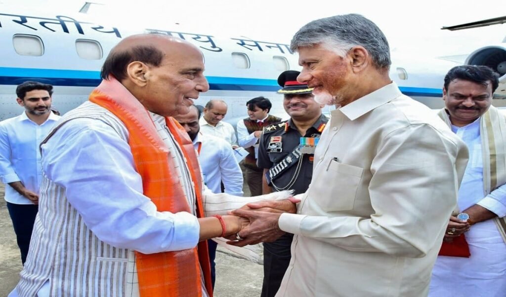 Andhra में 15000 करोड़ का Defence Project, राजनाथ सिंह ने CM Naidu की दूरदर्शिता को सराहा