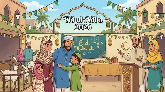 Eid ul-Adha 2026 wishes: Top 105 Eid Mubarak messages, quotes, images, Facebook and WhatsApp status to share on Bakrid Eid ul-Adha 2026 wishes: Top 105 Eid Mubarak messages, quotes, images, Facebook and WhatsApp status to share on Bakrid