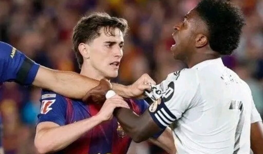 El Clásico का हाई ड्रामा, Barcelona स्टार Gavi और Vinicius के बीच हाथापाई की नौबत