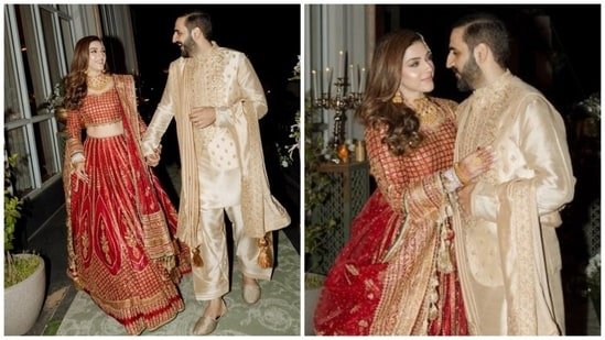 Indian actor Mehreen Pirzada ‘looks absolutely stunning’ in red lehenga by Pakistani designer at wedding celebration Indian actor Mehreen Pirzada ‘looks absolutely stunning’ in red lehenga by Pakistani designer at wedding celebration