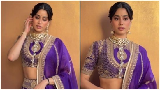 Janhvi Kapoor channels modern Indian princess vibes in a gorgeous purple lehenga set at Peddi song launch event Janhvi Kapoor channels modern Indian princess vibes in a gorgeous purple lehenga set at Peddi song launch event
